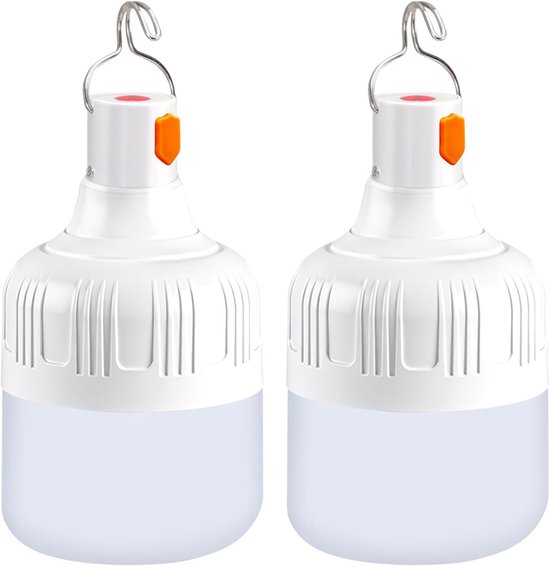 2 X Led Campinglaternen, Leistungsstarke, Per Usb Wiederaufladbare Campinglampe, 500 Lumen Außenlampe, 3 Helligkeitsstufen, Tragbare, Wasserdicht