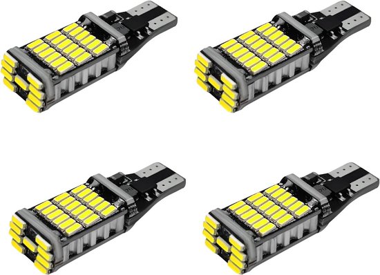 4 Led Rückfahrscheinwerfer T15 4014 45smd 6500k Weiß Superhell Für Rückfahrscheinwerfer, Blinker Und Bremslicht Pkw, Lkw Und Wohnmobil