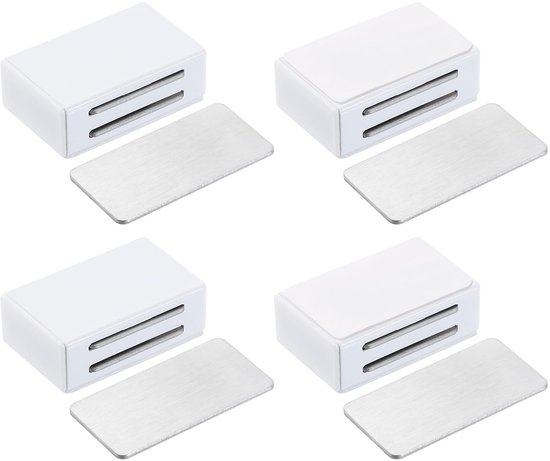 4 Teiliges Selbstklebendes Magnet Türschloss Starkes Magnet Türschloss Schiebeverschluss Aus Edelstahl Verschließt Schranktüren Verschließt Schra