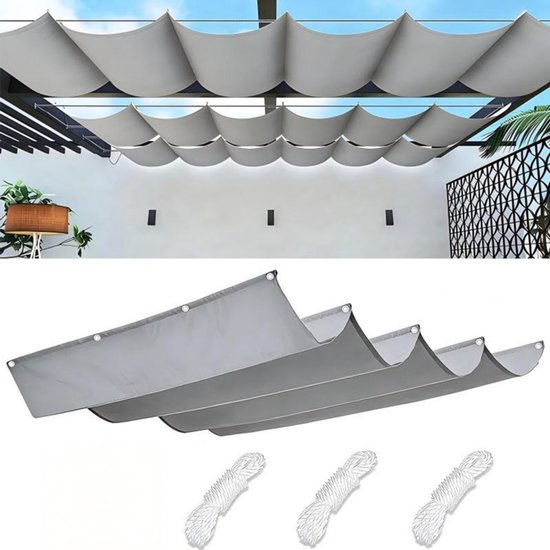 Ausziehbares Sonnensegel 2xl 100 X 400 Cm Wellenförmiges Sonnensegel Für Terrassen, Balkone Und Gartenhäuser Sonnensegel Für Den Außenbereich Was