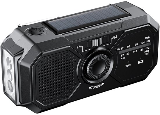 Notfall Solarradio Kurbelradio Mit Handkurbel, Generator, Kleines Solarbetriebenes Transistorradio Mit Led Taschenlampe Und Sos Alarm Für Überleb