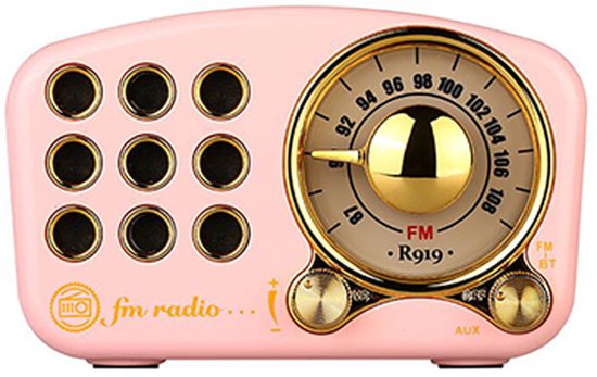 Retro Bluetooth Lautsprecher Mit Fm Radio Im Vintage Stil, Hoher Lautstärke, Starkem Bass, Bluetooth 5.0 Funkverbindung, Tf Karten Und Mp3 Player