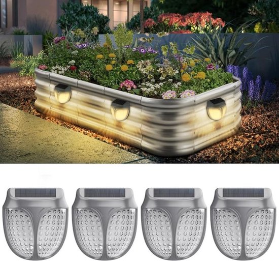 4 Stück Energieeffiziente Solar Gartenleuchten Mit Dämmerungssensor 3000 K Warmweiß Magnetische Außenleuchten Ip65 Wasserdicht