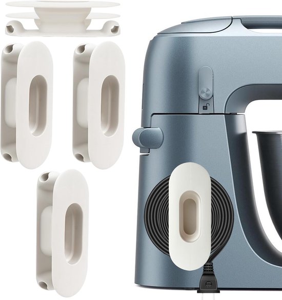 3er Pack Silikon Kabelorganizer Weiß Selbstklebend Für Mixer, Kaffeemaschine & Wasserkocher Langlebige Kabellösung