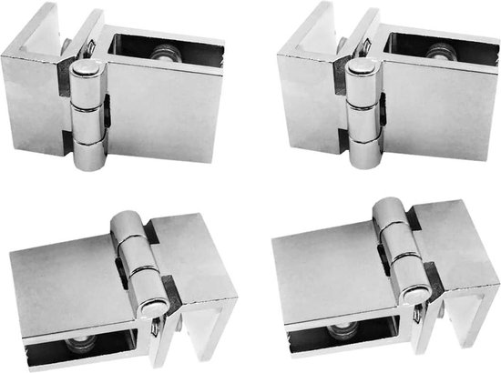 Stück Acrylglas Türscharniere Türscharniere Bilaterale Klemme Für 5 8 Mm Acrylglastüren 90° Öffnungswinkel Kein Bohren Erforderlich Silber Zinkle