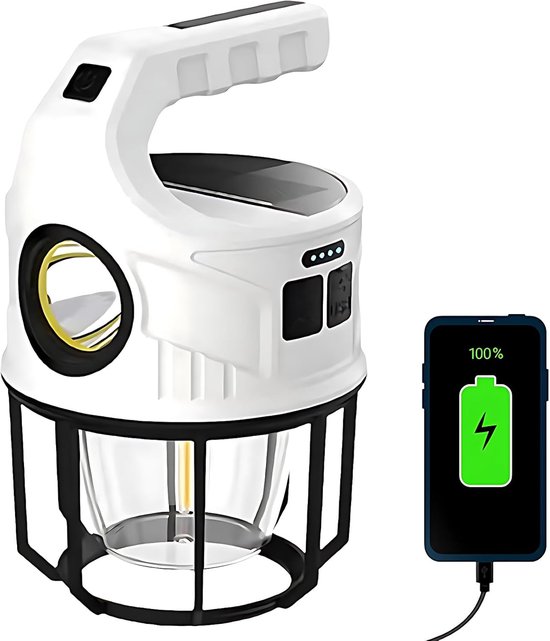 Led Campinglaterne 500 Lm Wiederaufladbar Über Solar & Usb Wasserdicht Nach Ipx4 Überlebensausrüstung Für Camping, Wandern & Notfälle Zu Hause
