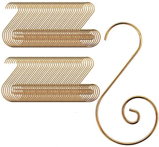 100 S Förmige Weihnachtshaken Christbaumhaken Dekorative Haken Drahthaken 2,5 X 5 Cm Für Weihnachtskugeln, Christbaumschmuck Und Silvesterdekorat