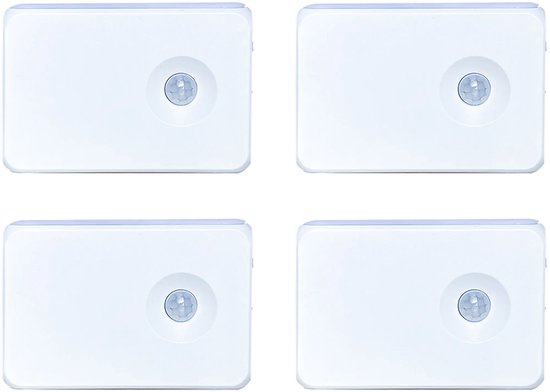 4 Teiliges Set Kabelloser, Wiederaufladbarer Treppenleuchten Mit Bewegungssensor, Intelligente, Batteriebetriebene Led Nachtlichter Mit Bewegungs