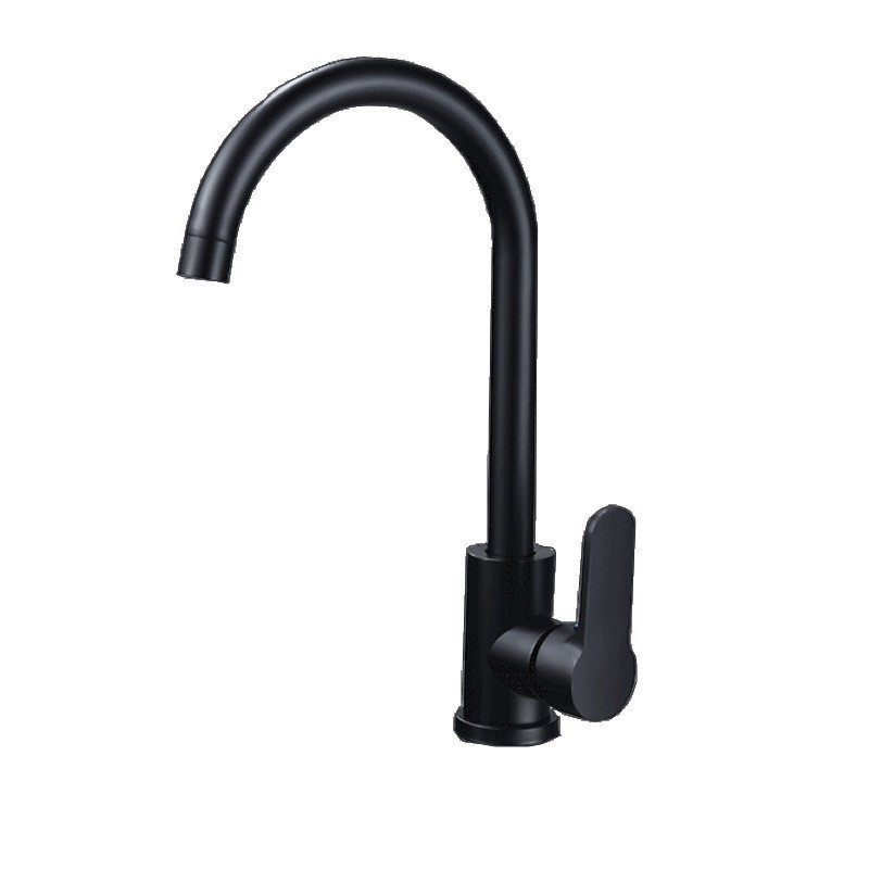 Schwarze Küchenarmatur – Spültischmischer Aus Edelstahl, Moderne 1-loch-küchenarmatur Mit 360°-schwenkfunktion, Schwarze Spültischmischer, Schwarze Armaturen