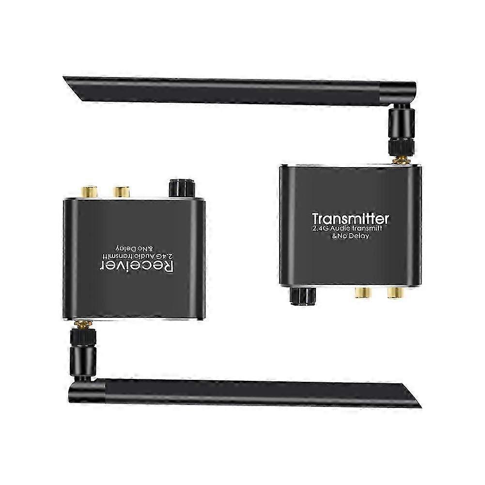 50m 2,4g Drahtloser Audio-musiksender Und -empfänger Mit 3,5-mm-r/l-rca-funkaudioadapter Für