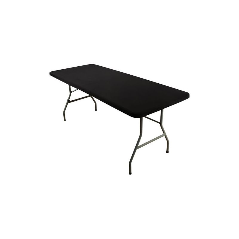 Schwarze Tischdecke 183 X 76 Cm Mit Gummizug Für Garten-, Küchen- Oder Terrassentische, Für Den Außenbereich.
