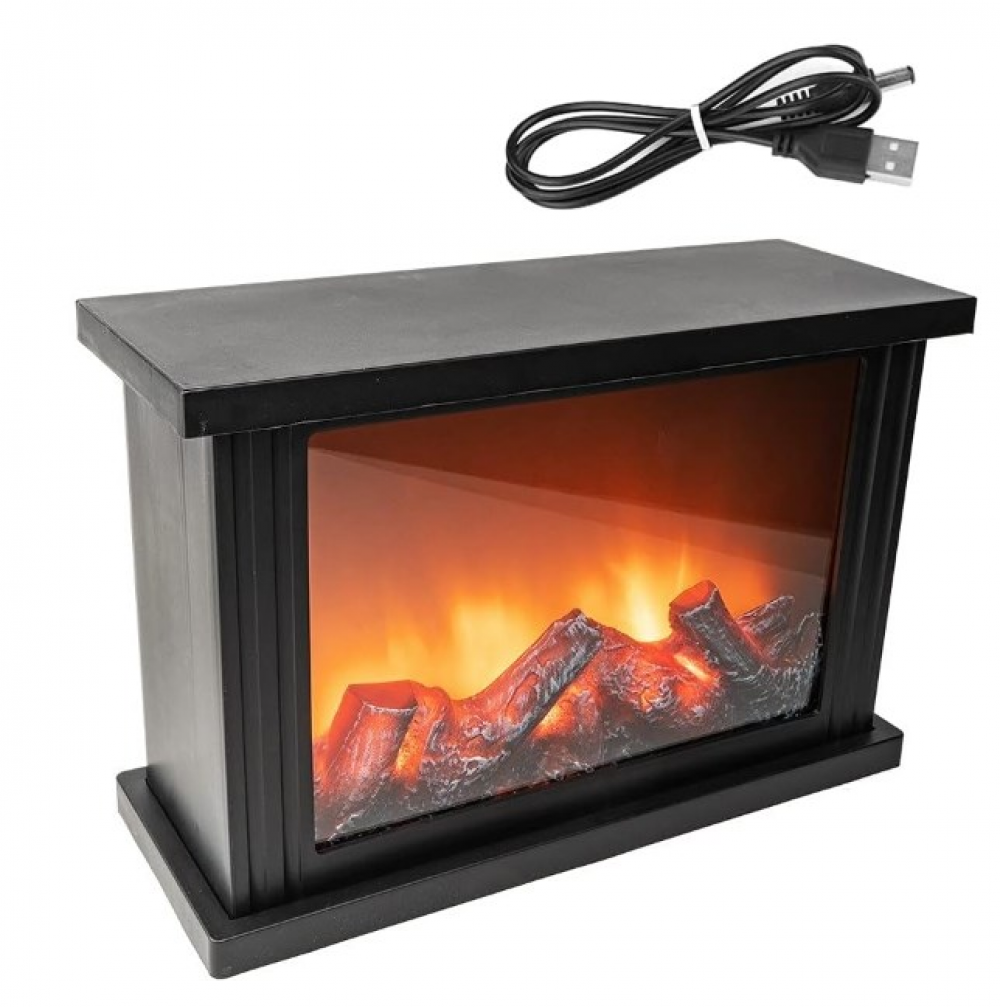 Led-kamin, Dekorativer Kamin, Elektrisch, [usb-betrieben, Batterie Nicht Enthalten], Keine Wärmeentwicklung, Realistisch