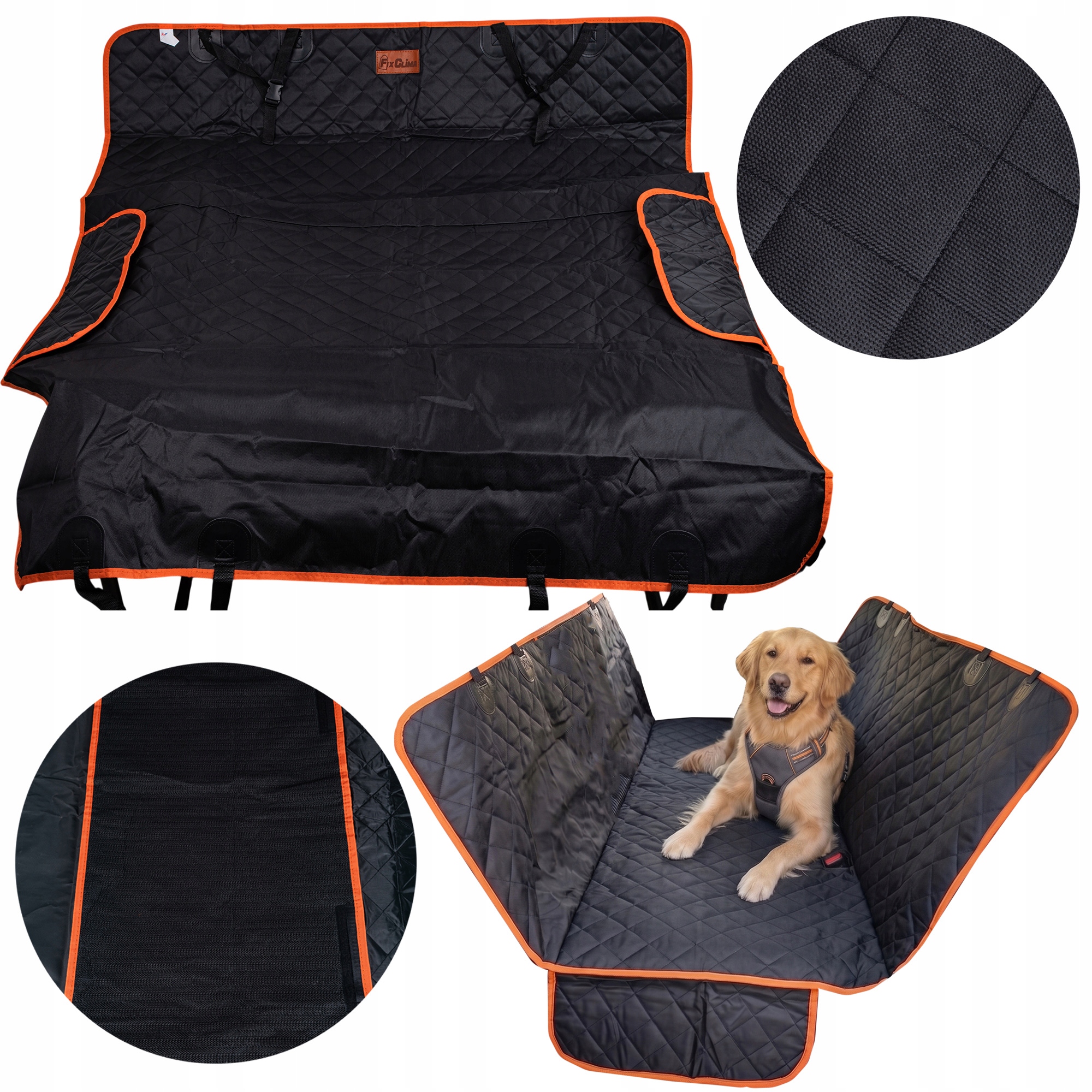 Hundematte Für Autositzbezug, Universell, Schwarz