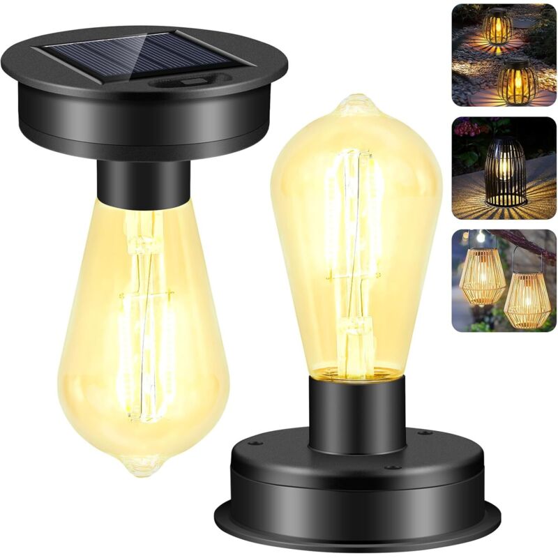 Solarlampe Für Den Außenbereich, 2 Stück Mit Heller Led, Ersatz Für Gartenlaternen, Kompatibel Mit Hängeleuchten Für Den Außenbereich