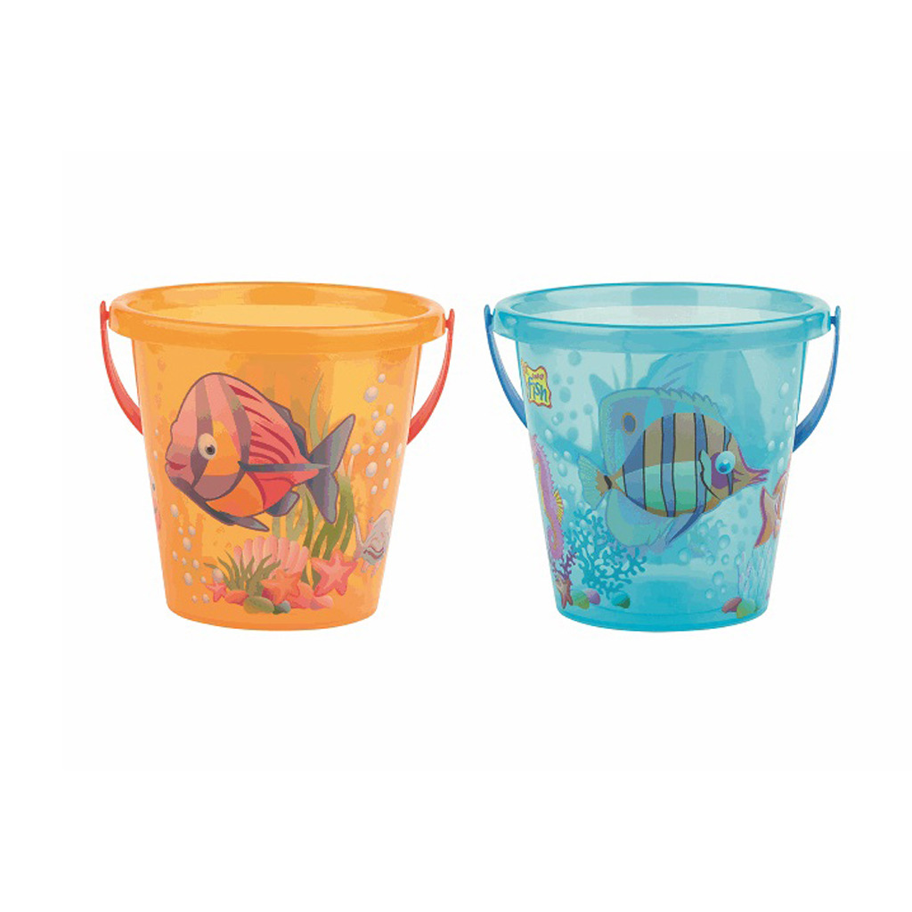 Doorzichtig Emmertje Met Vissenprint 17 Cm/3.4l