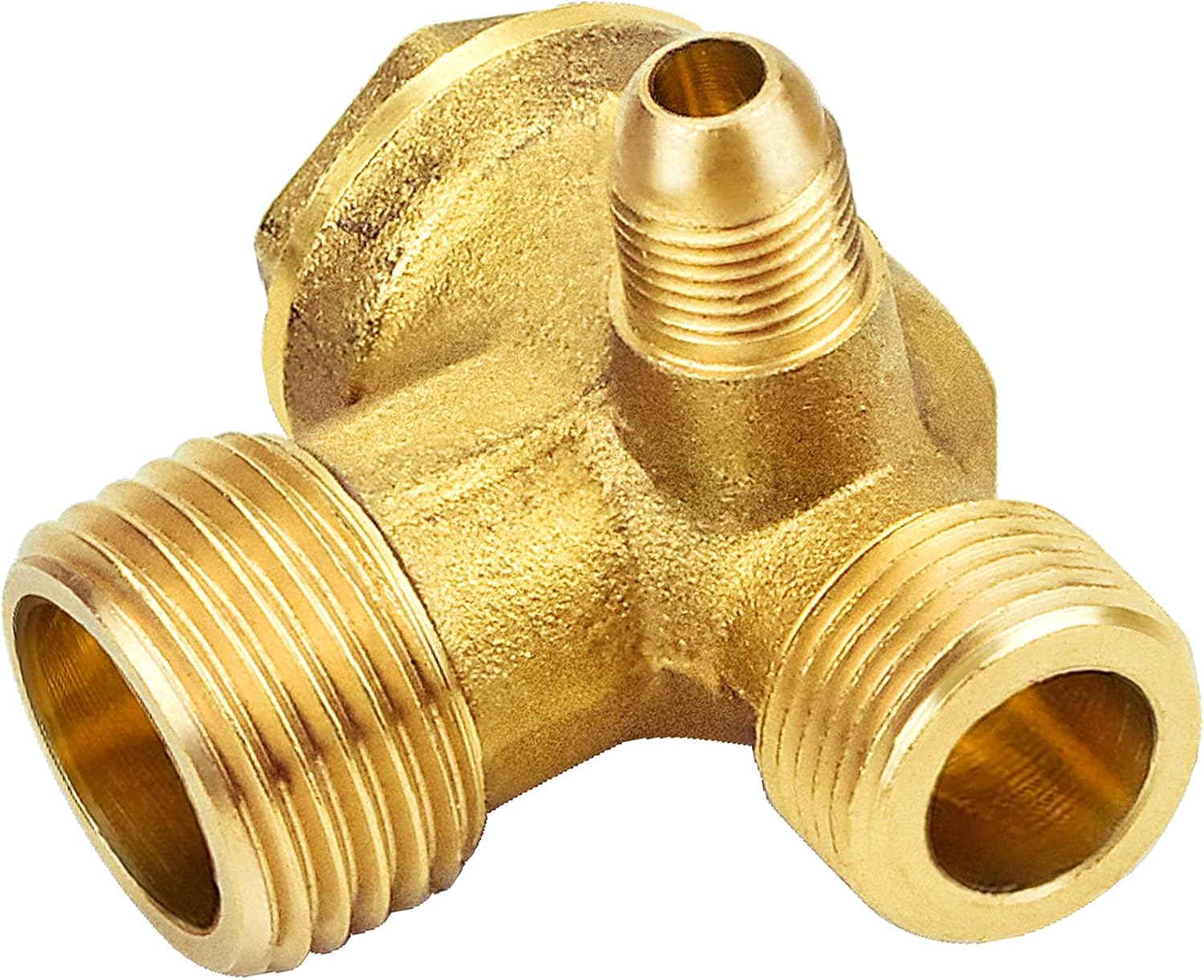 Rückschlagventil Für Kompressoren, 3-wege-rückschlagventil Aus Messing Mit Außengewinde, Gewindedurchmesser 20/16/10 Mm