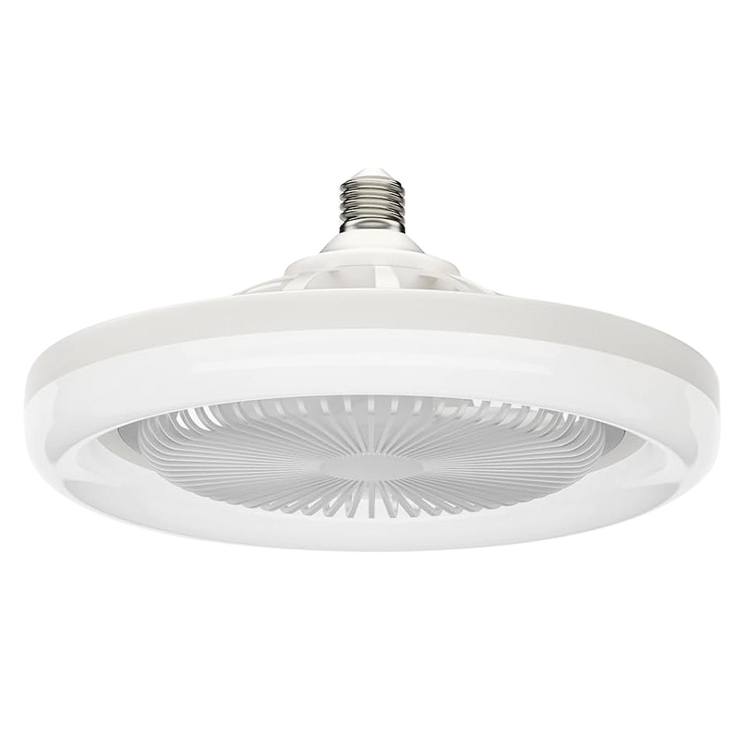 Led-ventilatorlampe Mit E27-fassung, Drehbare Mini-deckenventilatorlampe Mit Fernbedienung