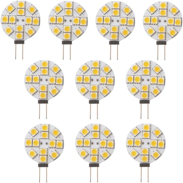10er-pack G4 Led-lampen, 2 W, 2700 K, Warmweiß, Nicht Dimmbar, 180° Abstrahlwinkel, Für Wohnmobil-, Boots-, Schrank-, Küchen- Und Badezimmerbeleuchtung