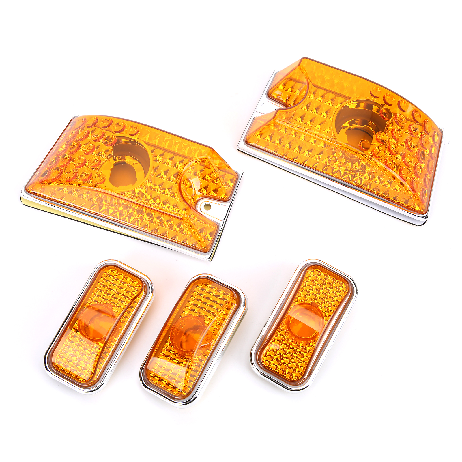 Gelbe Dachleuchten Mit Led-lampe 15060523, Ersatz Für Hummer H2 Sut 2005-2009, Dachoptik, Bernsteinfarbenes Glas, Kompatibles Set.