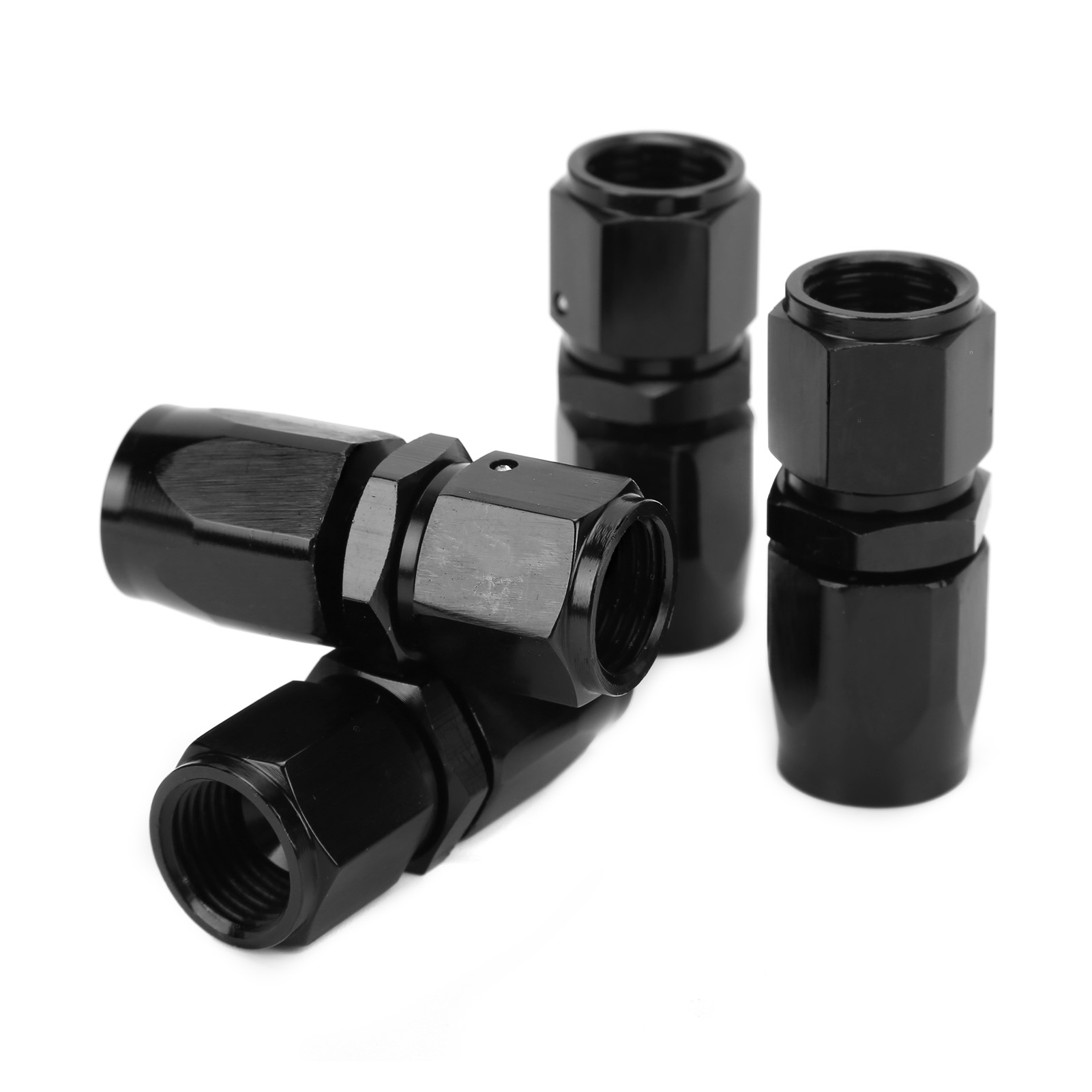 Stück An6 Universal-geradverschraubung -6an Drehbarer Extrudierter Adapter Für Schlauch, Polierte Oberfläche, Gewindeende