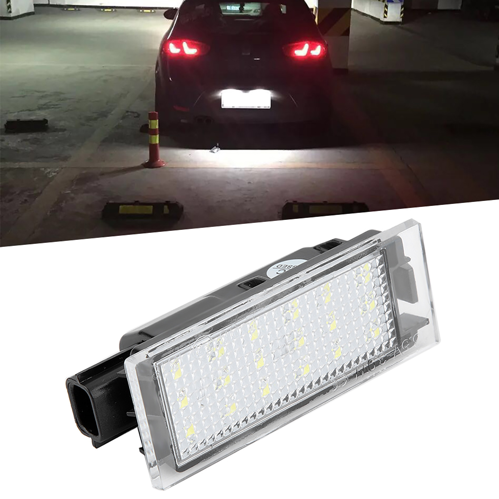 Led-kennzeichenleuchten Für Twingo, Clio, Megane, Laguna – Wasserdichte Weiße Leuchten, Kennzeichenbeleuchtung, Xenon-lampen, 2-teiliges Set