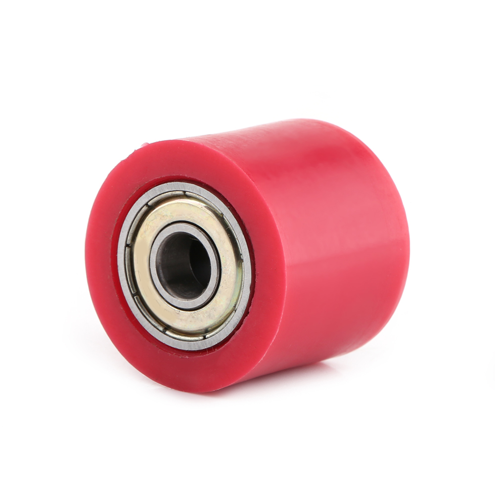 Satz Mit 2 10-mm-kettenspannrollen, Kettenradführung Für Straßenmotorräder Und Atvs, Rote Umlenkrolle Aus Aluminiumlegierung, Kompatibel Mit Motocross- Und Quad-bikes