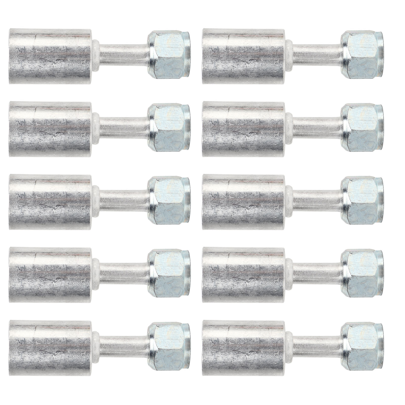 10 Stück R12-klimaanlagenschlauchverschraubungen, 3/8-zoll-180°-winkel-aluminiumhülse Für Pkw, Lkw Und Baumaschinen