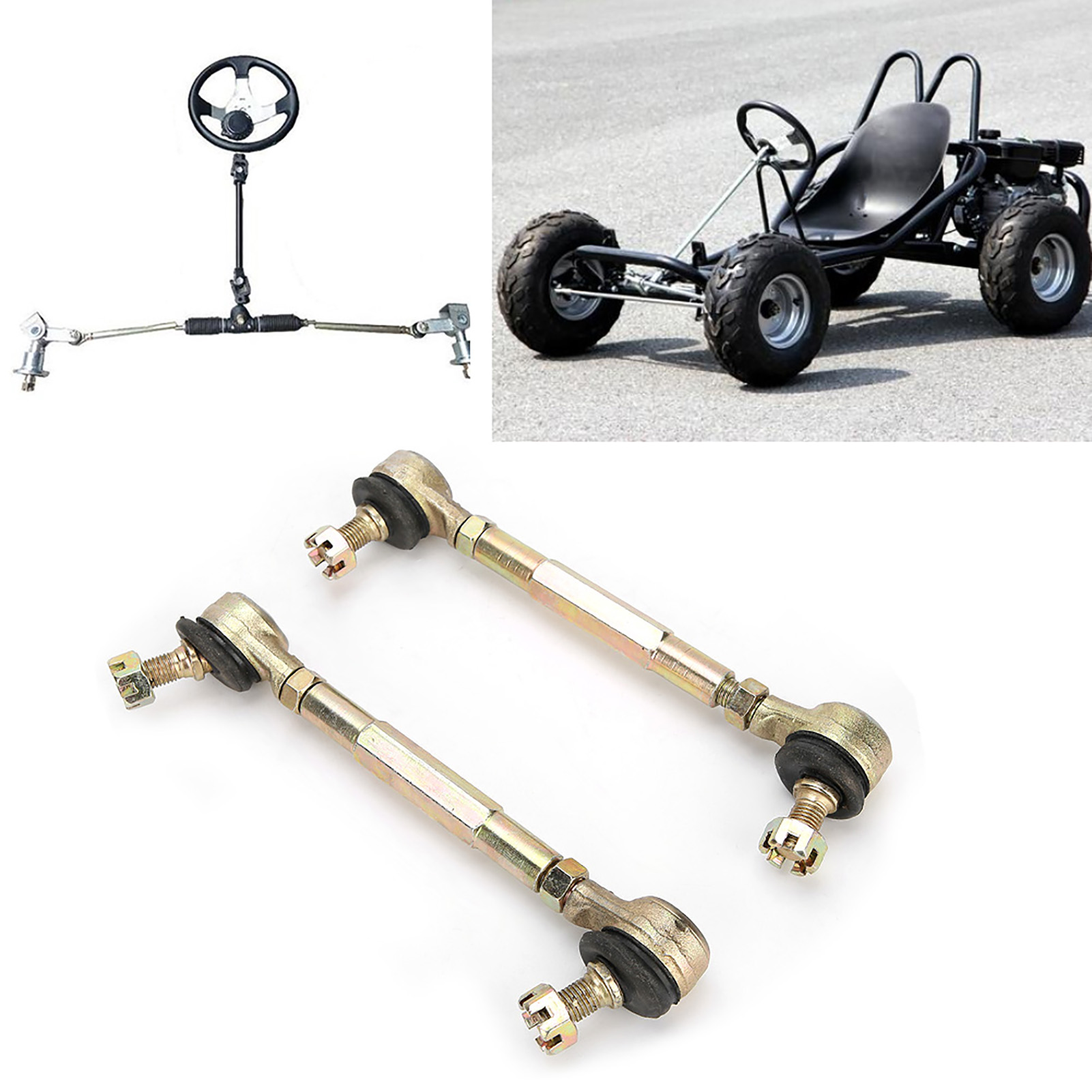Paar 10-mm-/0,39-zoll-kugelgelenkbolzen Für Spurstangenköpfe, Passend Für 150-cm³- Und 250-cm³-quads, Dirtbikes, Atvs Und Tas.