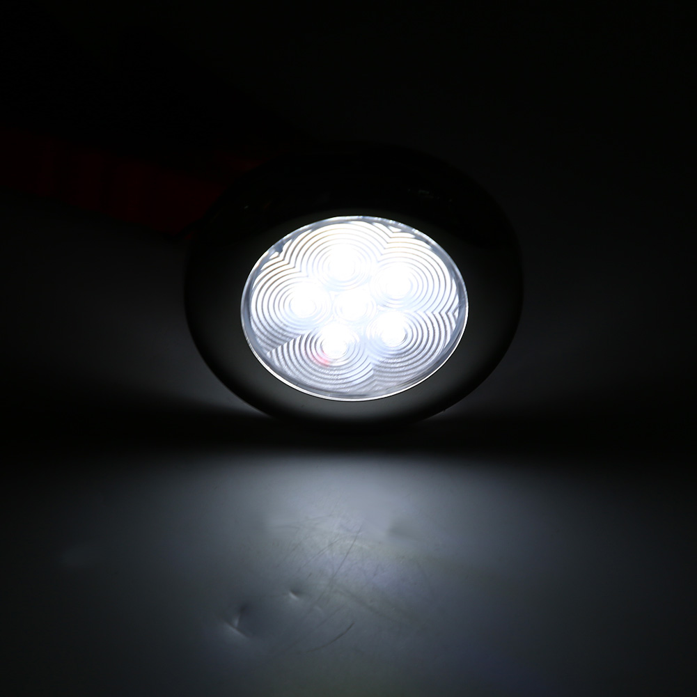 6-flammige Led-deckenleuchte Für Yachten, 12 V Dc, Weißer Edelstahl, Robuste Innenbeleuchtung