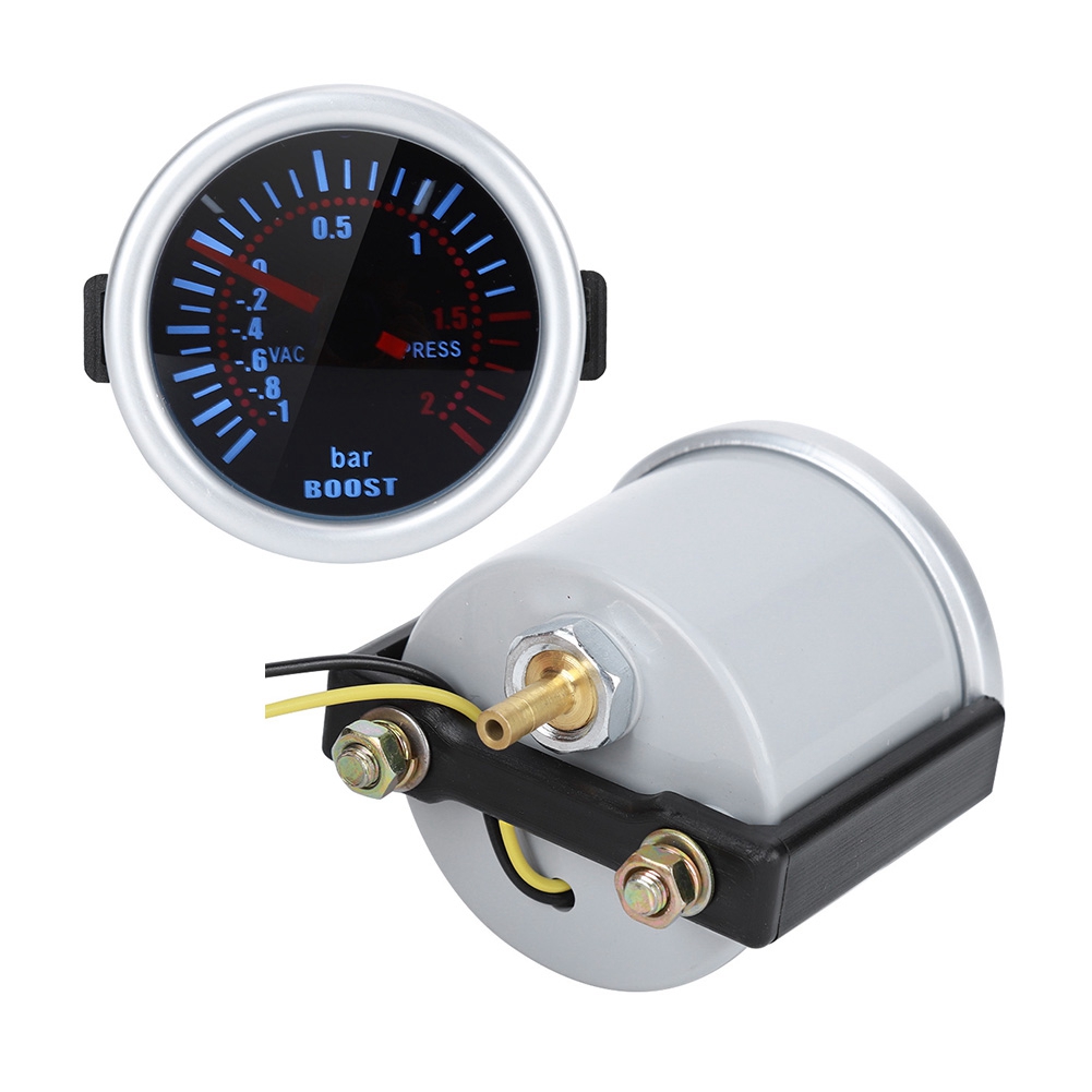 Pointer 52mm/2in Turbo Boost Gauge Universal Smoke Lens Led Bar Meter Car Accessory