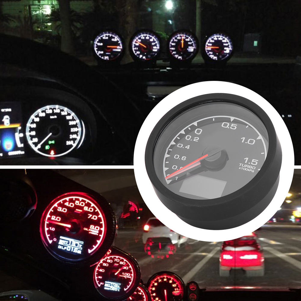 Digitales 2,5-zoll-ladedruckmessgerät Für Autos, 12 V, 7-farbige Hintergrundbeleuchtung, Universell