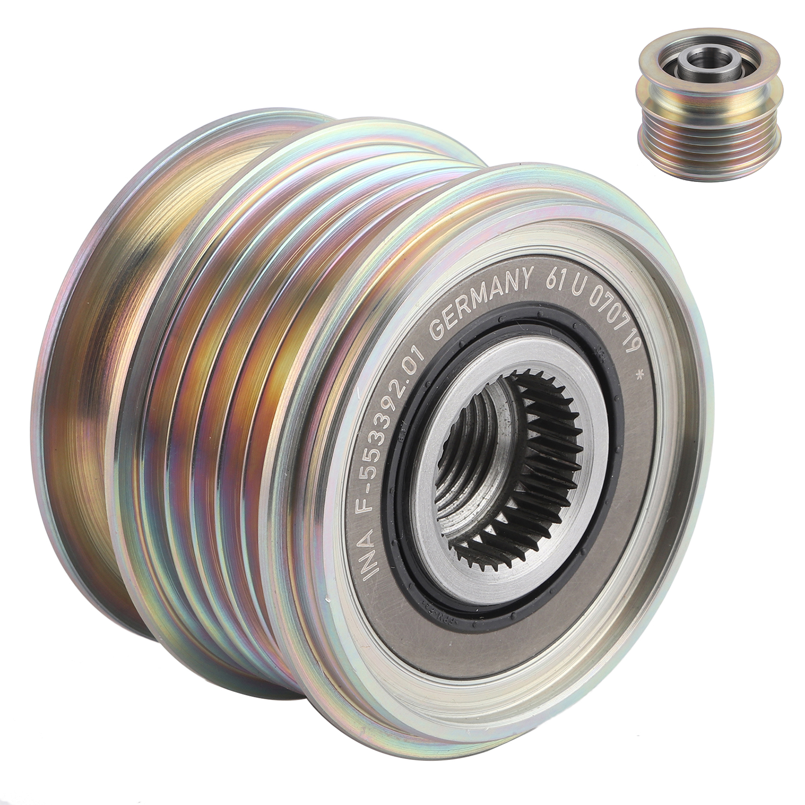 Freilaufriemenscheibe Für Lichtmaschine F-553392, Kompatibles Ersatzteil Für Volvo S60, S80, V60, V70, Xc60, Xc70, Präziser Ersatz, Hohe Haltbarkeit.