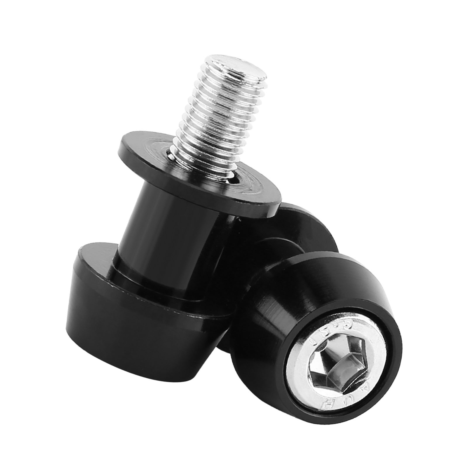 Cnc-gefräste Fußrastenhalterungen Aus Aluminium Für Motorräder, 8 Mm Schwarze Schwenkbolzen Für Seitenständer, Hinterachs-endkappen, Ständerzubehör.