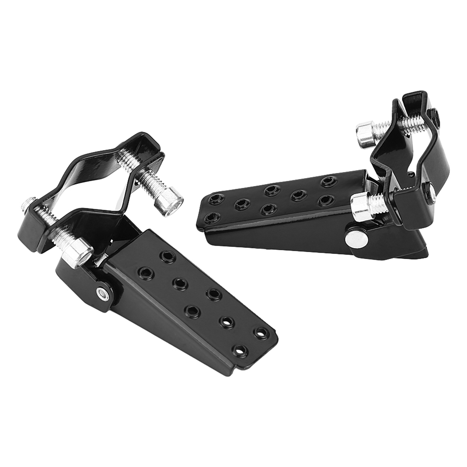 Stilvolle Schwarze Motorrad-fußrasten Aus Metall, Rahmenstützpedale, Motorrad-ersatzteile, Individueller Stil, Robust Und Langlebig.