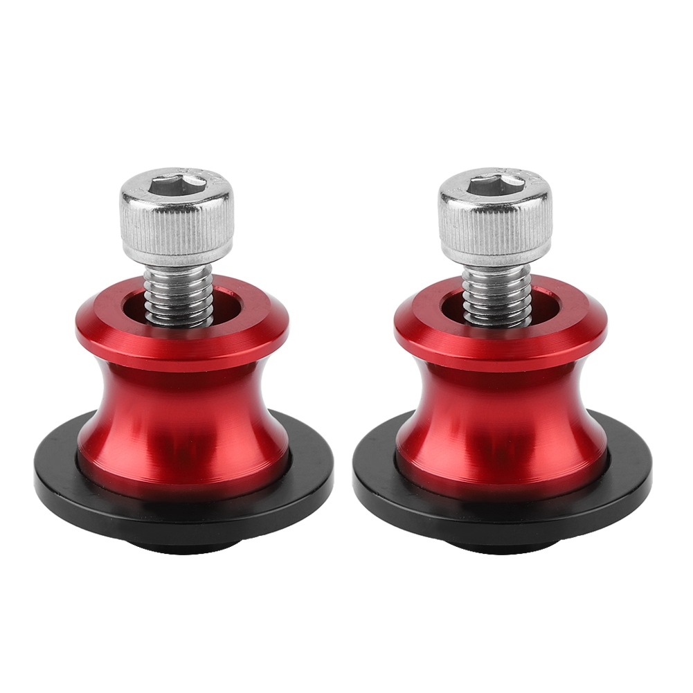Set Mit 2 Cnc-gefrästen 8-mm-motorradständern, Roten Spulenstabilisatoren, Schwingenarmen, Motorradzubehör