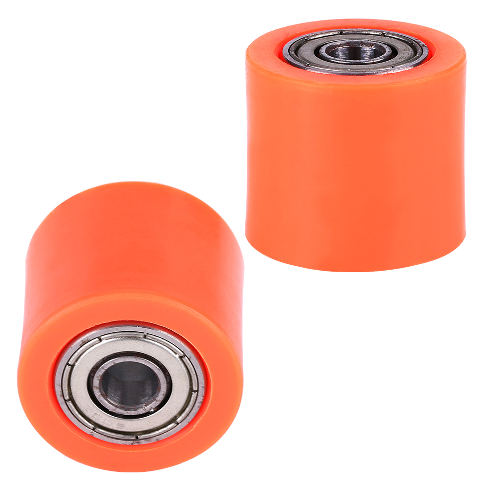 Universelle 8-mm-kettenspannrolle Für Motocross- Und Enduro-motorräder, Orangefarbenes Führungsrad, Umlenkrollensatz