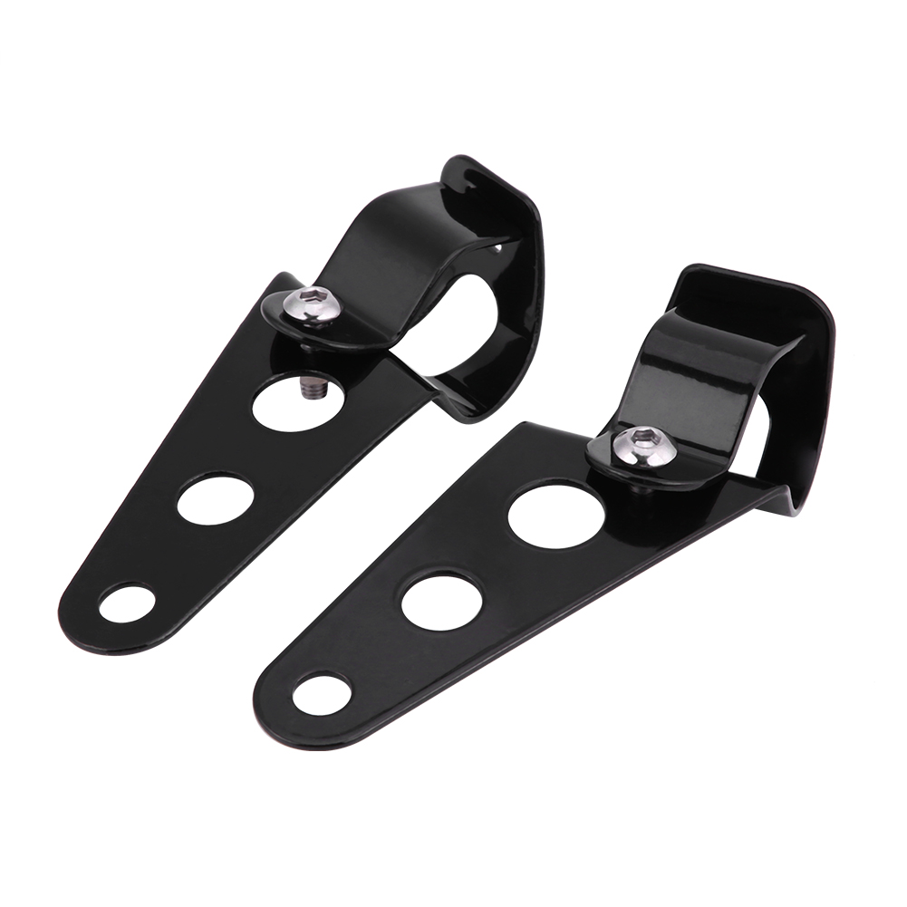 2 Motorradscheinwerferhalterungen Für Renngabeln 28 Mm–34 Mm, Schwarz, Kompatibel Mit Honda Und Kawasaki