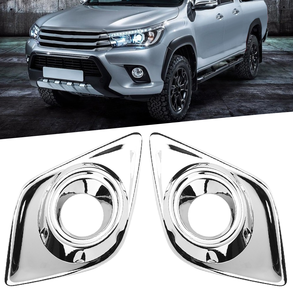 2 Stück Zierrahmen Für Nebelscheinwerfer Vorne, Passend Für Toyota Hilux Revo Sr5 2015-2017