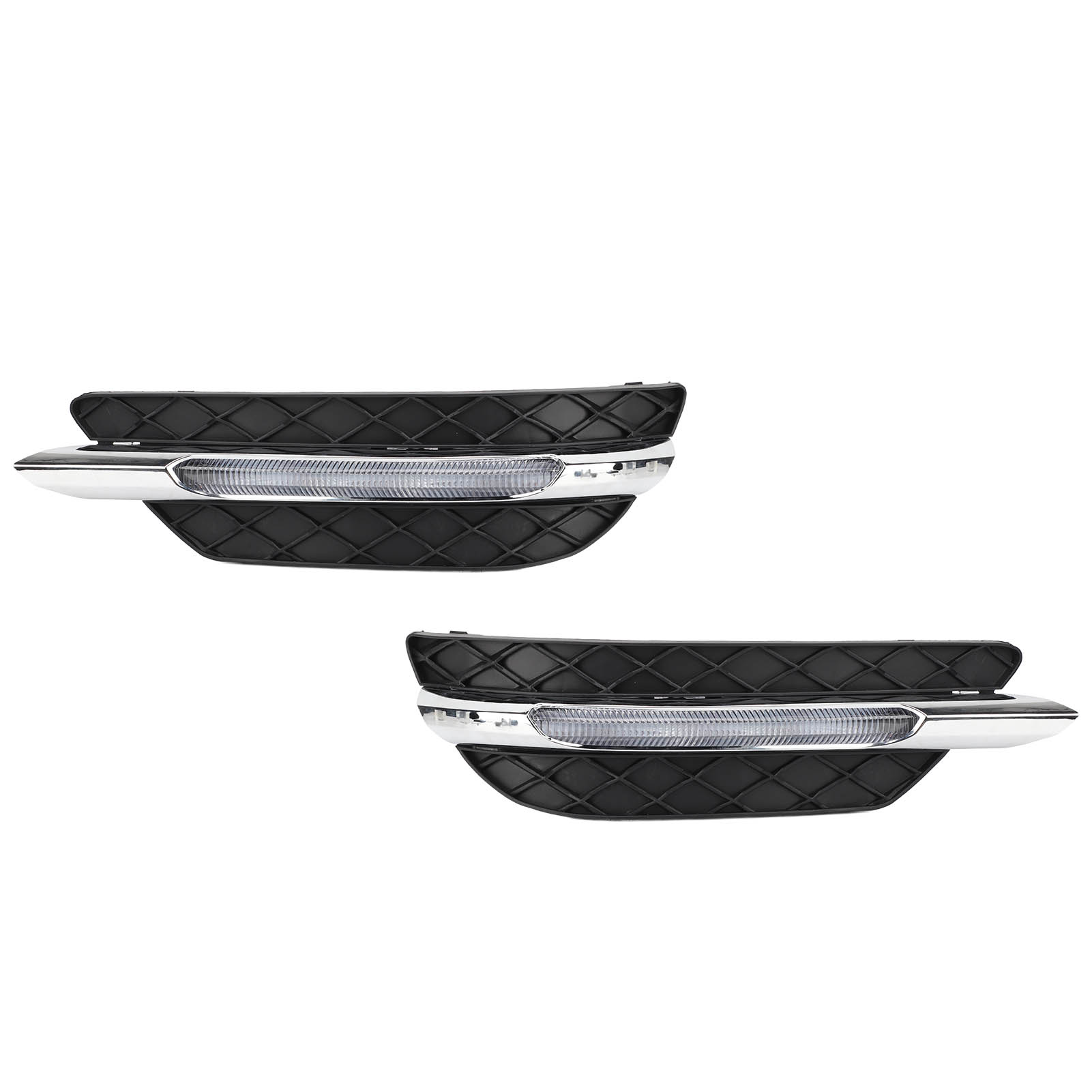 2x Nebelscheinwerferblenden 2048803224, Tagfahrlichtabdeckung Für Mercedes-benz C-klasse W204, Schwarze Zierleiste, 2-teiliges Set