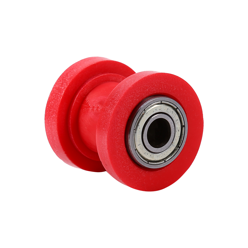 Satz Mit 2 10-mm-kettenspannrollen, Rotes Führungsrad Für Motorrad, Pitbike, Minibike, Quad, Atv, Dirtbike