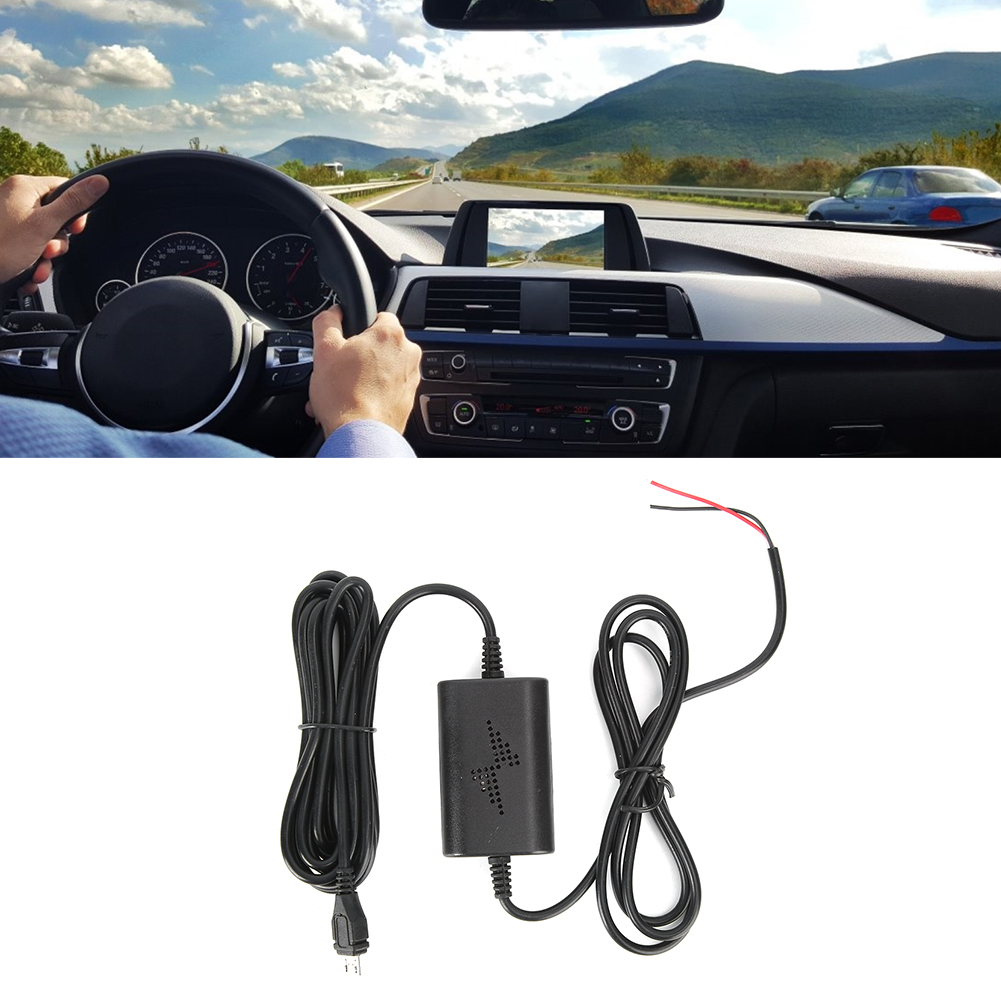 Parküberwachungs-spannungswandler 12 V/24 V Auf 5 V, 2,5 A, Gerades Micro-usb-niederspannungs-fahraufzeichnungskabel