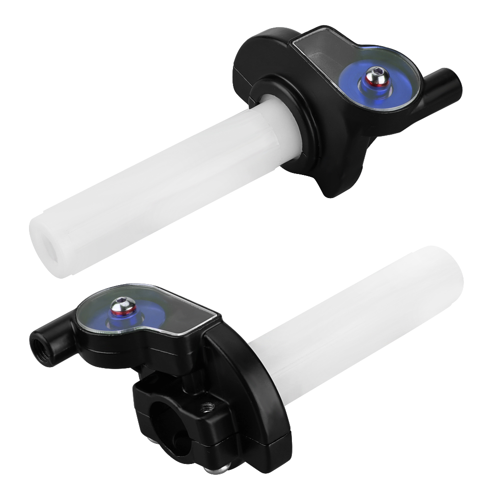 22-mm-motorradgasgriffe Mit Blauer Metalloberfläche, Drehgasgriffe Für Motocross Und Enduro, Universeller Drehgasgriff