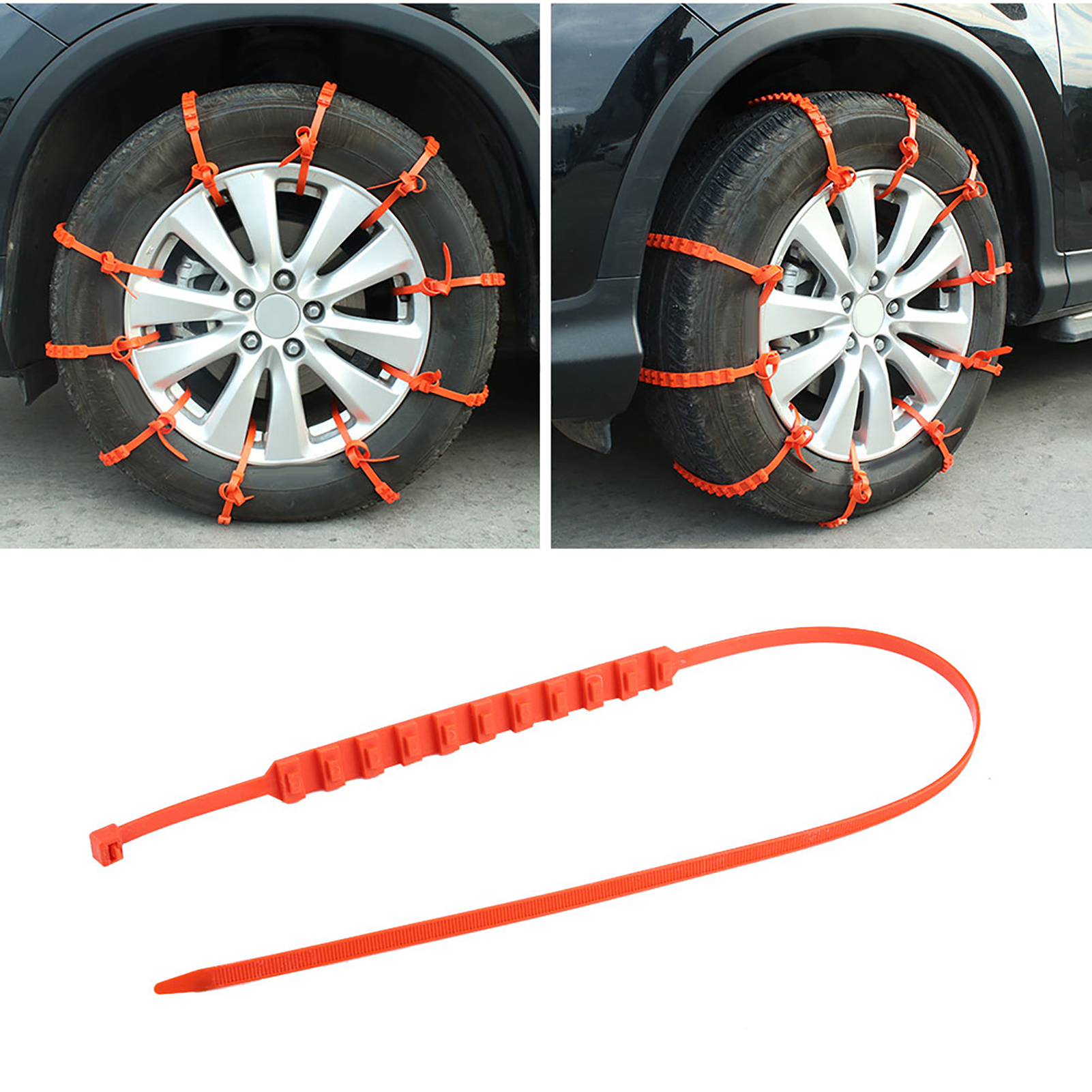 20 Stück Universelle, Rutschfeste Nylon-schneeketten Für Pkw- Und Lkw-reifen, Sicherheitskabel Für Schnee Und Matsch, Inklusive Handschuhen
