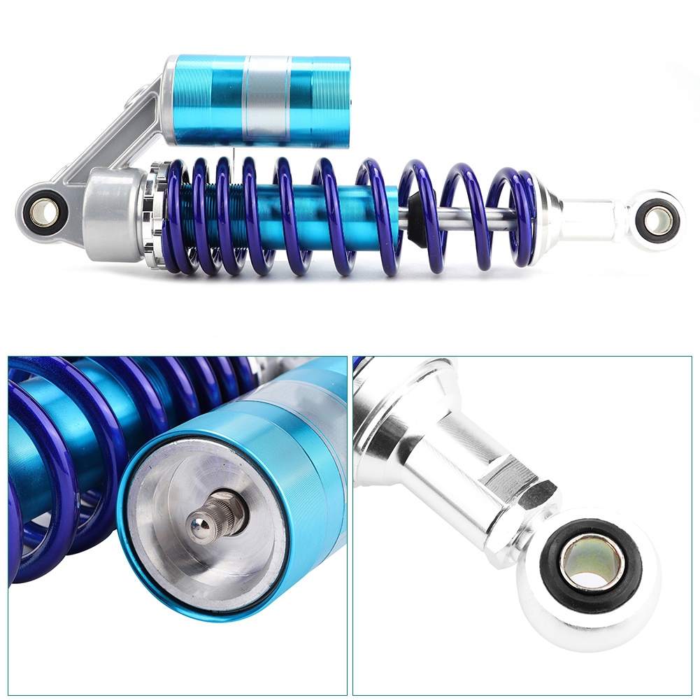 Satz Mit 2 Blauen Edelstahl-motorradstoßdämpfern, Verstärkten Federn Für Den Stoßdämpfer, Universelle Ersatzteile.