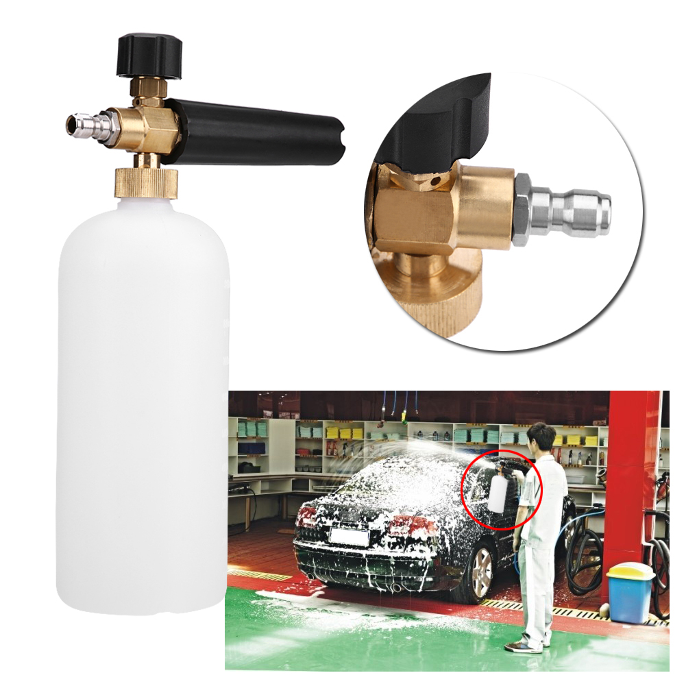 Verstellbare 1/4"-schaumlanze Für Die Autoreinigung, 1-liter-behälter, Hochdruck-sprühdüse, Schaumpistole Für Die Autowäsche