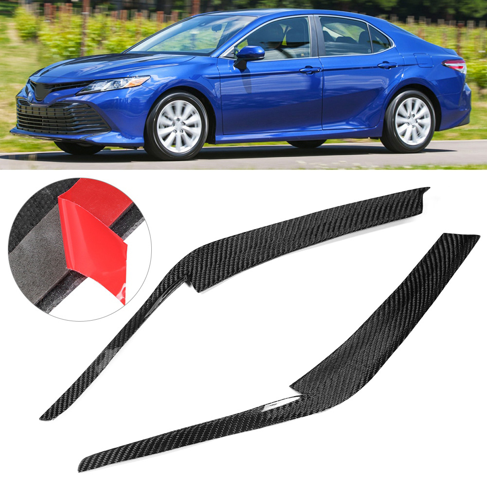 2 Stück Scheinwerferblenden Aus Kohlefaser, Passend Für Toyota Camry 2018-2019