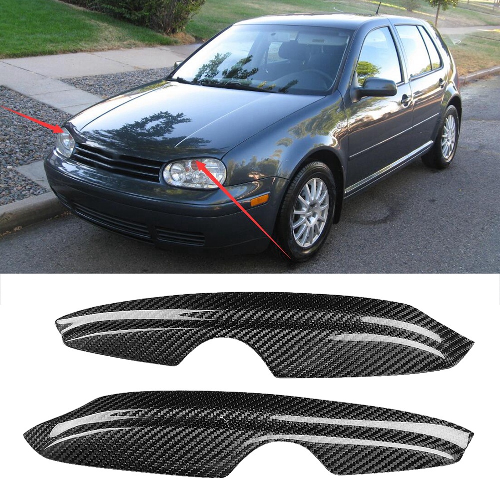2 Stück Scheinwerferblenden Aus Kohlefaser, Kompatibel Mit Golf 4 Mk4 Iv 1999-2004, Projektor-augenbrauenabdeckungen Aus Kohlefaser