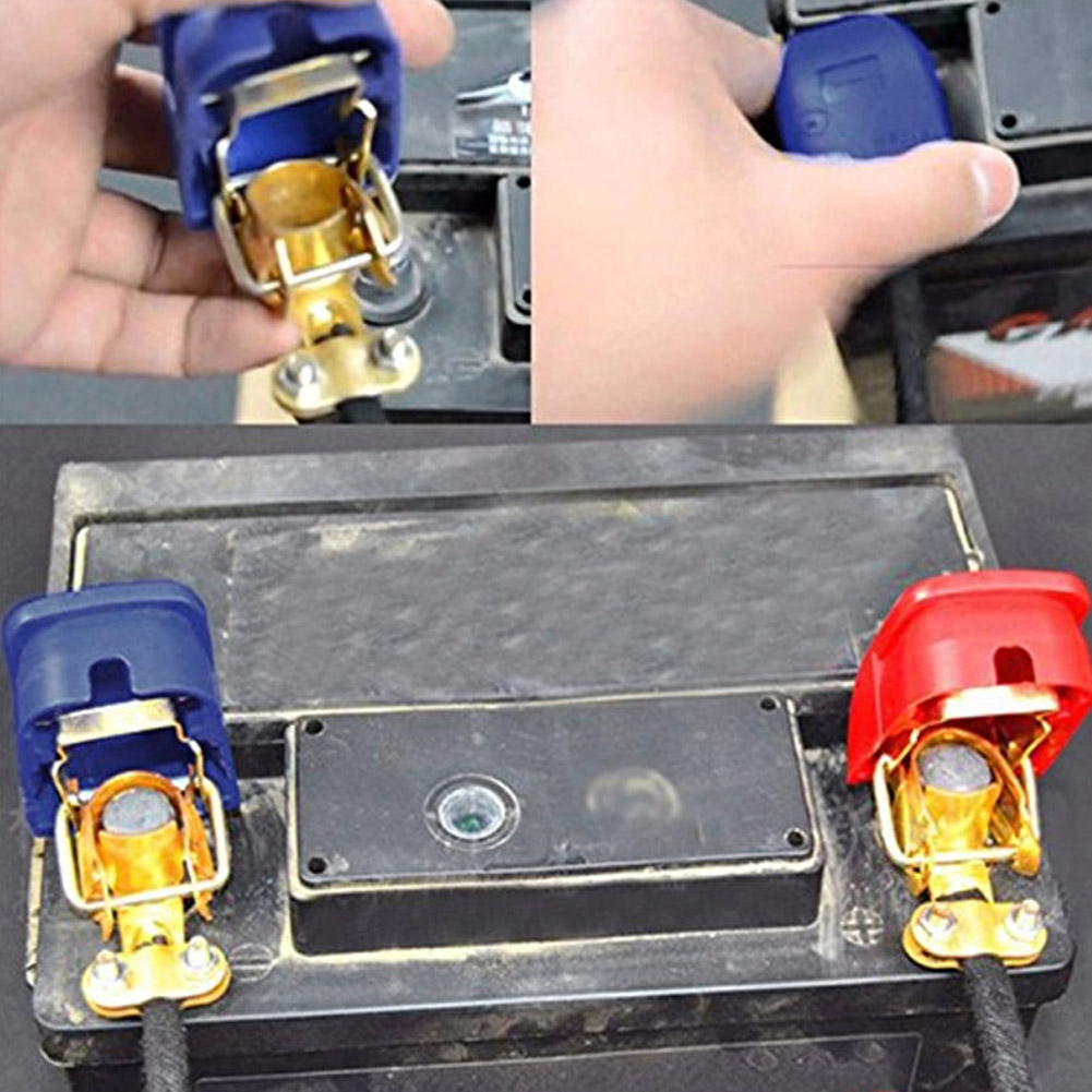 Set Mit 2 Schnellkupplungs-batterieklemmen, Klemmverbinder Für Auto, Wohnwagen, Boot, Wohnmobil