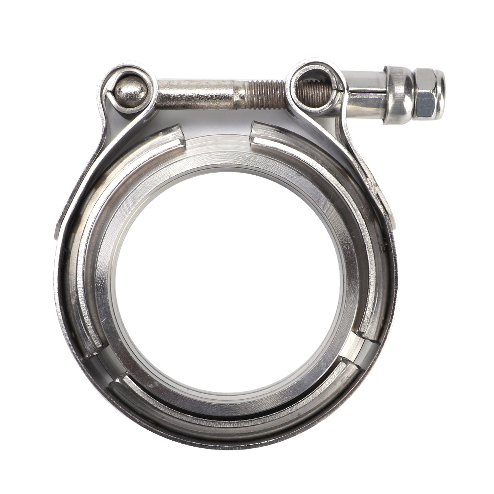 2,25-zoll-v-band-edelstahlschelle Mit 2 Flanschen Für Turbo-auspuff-downpipe
