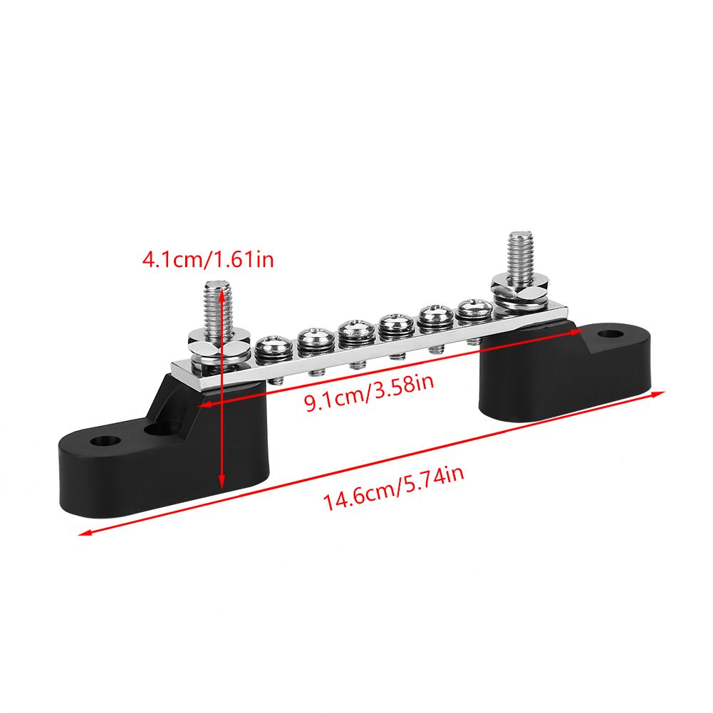 Set Mit 6 Elektrischen Anschlussblöcken (100 A), 12–48 V Verteilerschiene, Schraubklemmen, Anschlussblock Für Solarmodule Und Boote